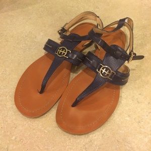 Tommy Hilfiger Sz 9 Navy Flat Sandals